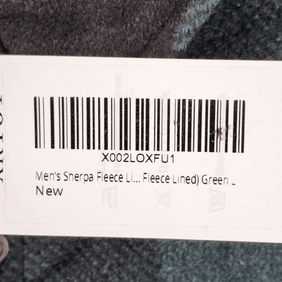 Zenthace Men's Fleece Lined Plaid Button Down Shirt -L - Picture 5 of 6